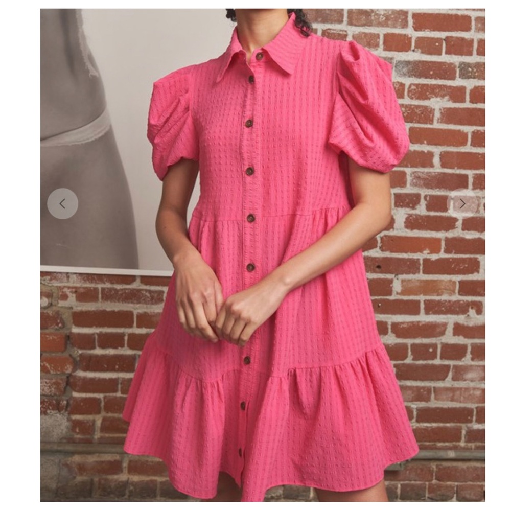 08 Boho Basic Collared Button Down Dress
